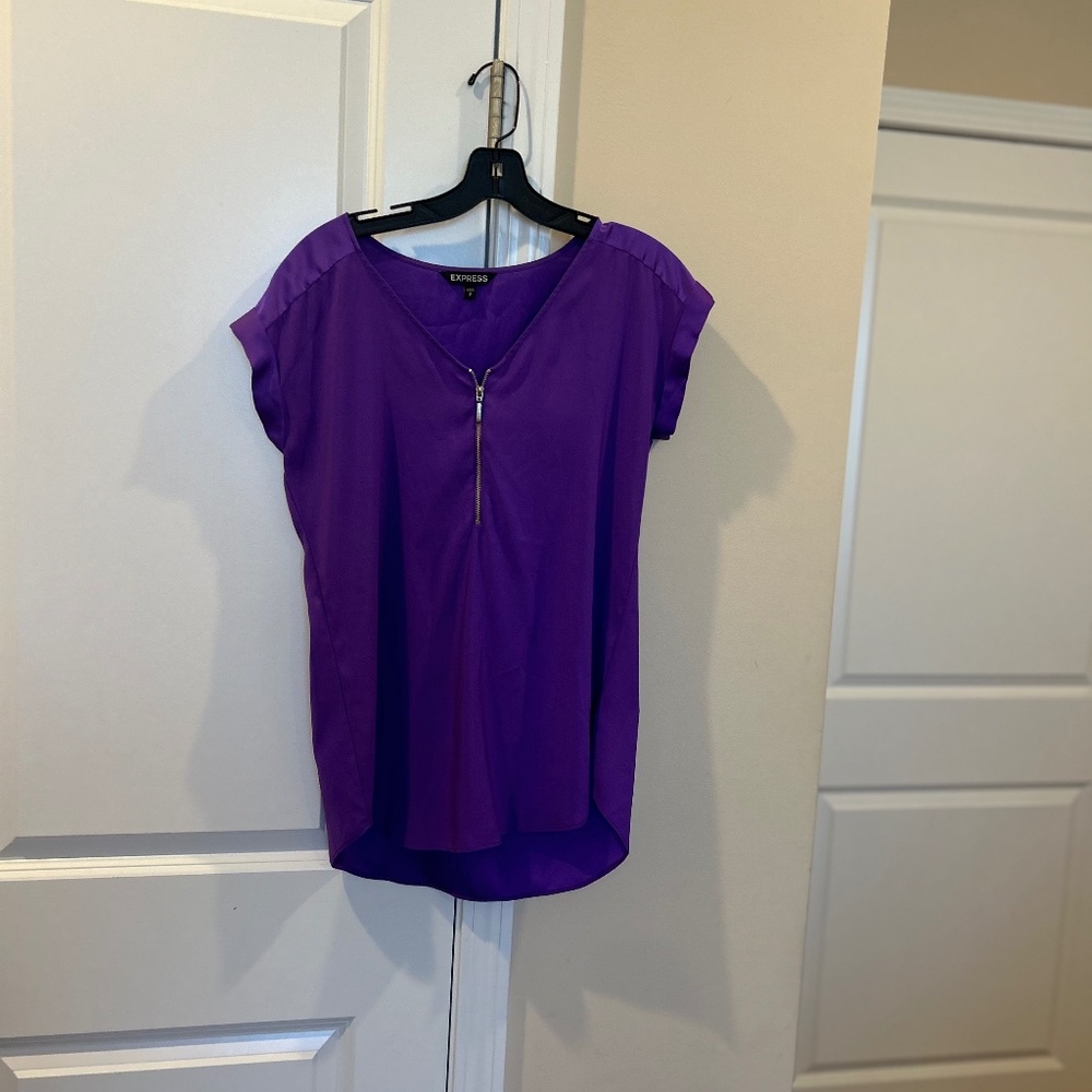 Purple satin top express